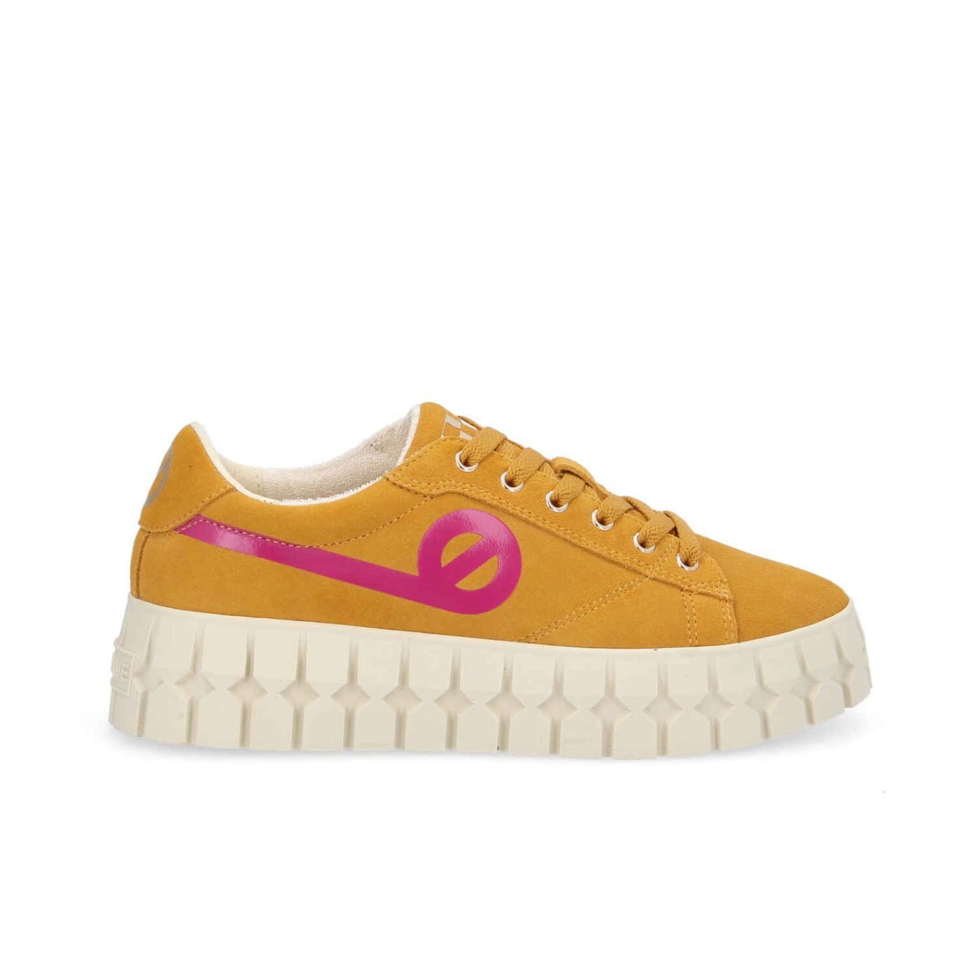 PLAY SNEAKER W  -  SUEDE/PRINT  - GIALLO MAIS/ROSA